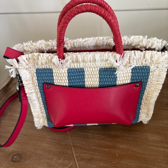 Patricia Nash Sailing Around Greek Isles Straw Tote Bag NWT - Picture 5 of 6
